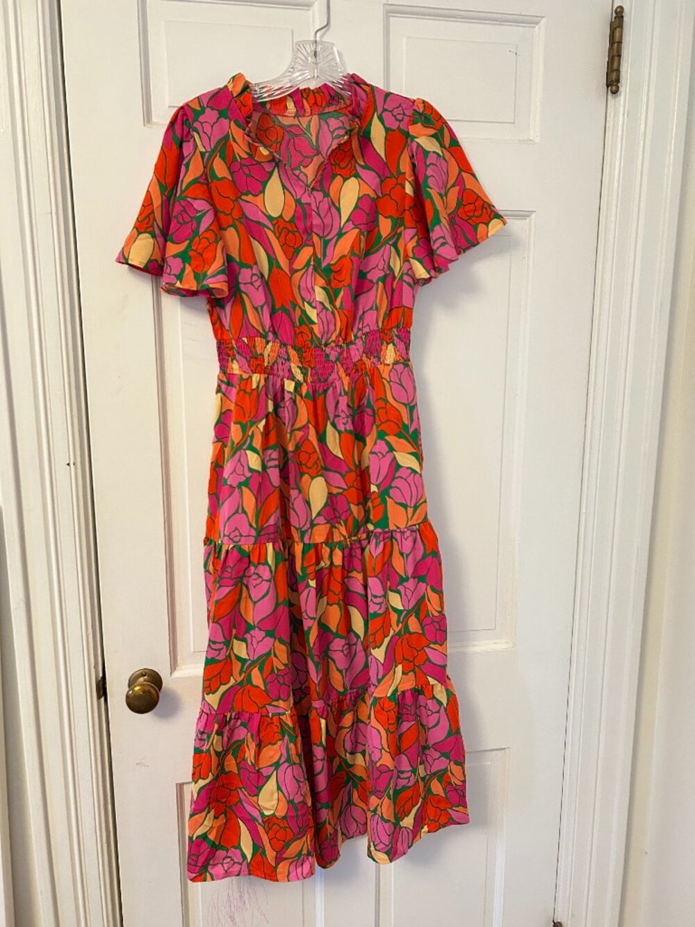 Pink Floral Maxi Dress Size Small